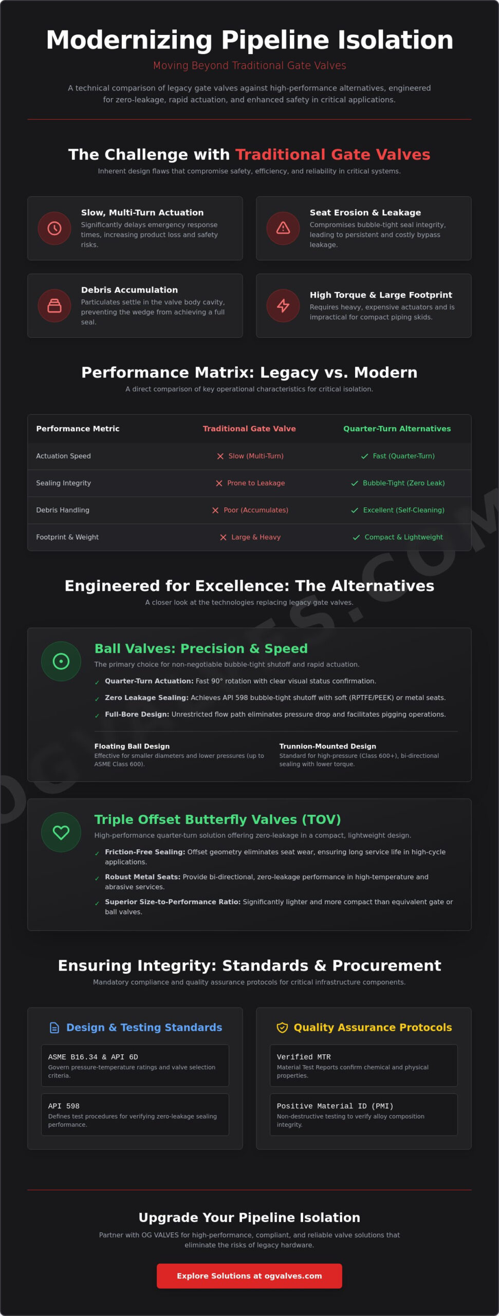 Alternatives to Gate Valves for Pipeline Isolation: A Technical Engineering Guide