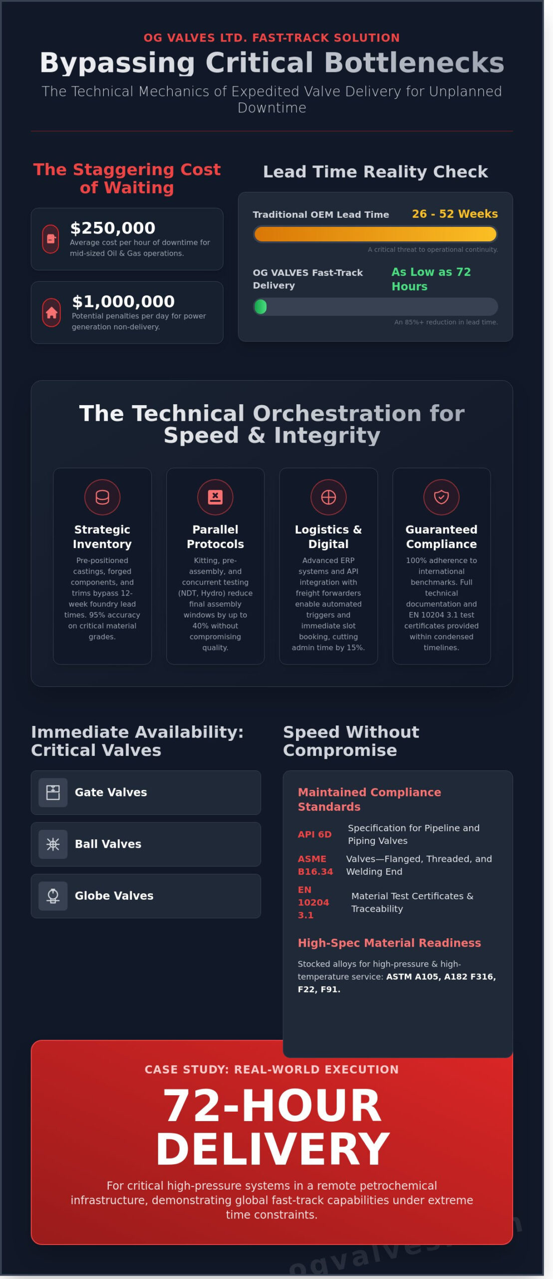 Fast-Track Valve Delivery: Technical Strategies for Minimising Industrial Downtime