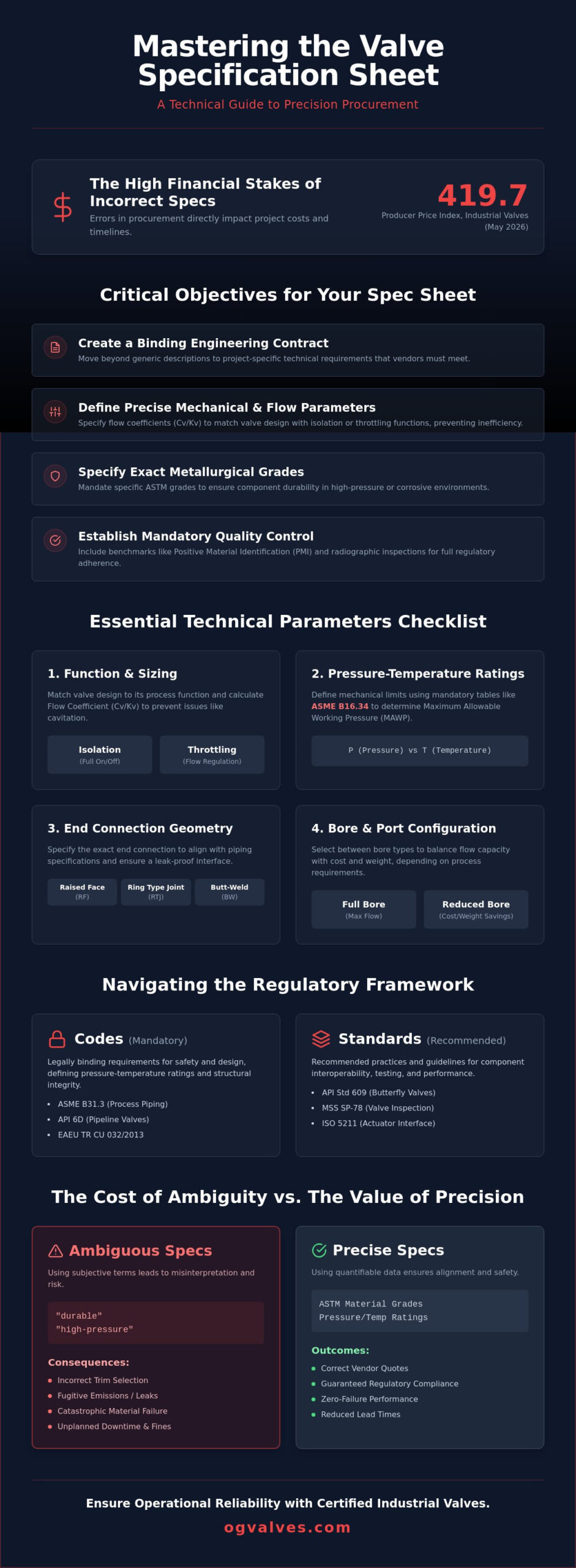 How to Write a Valve Specification Sheet: A Technical Engineering Guide