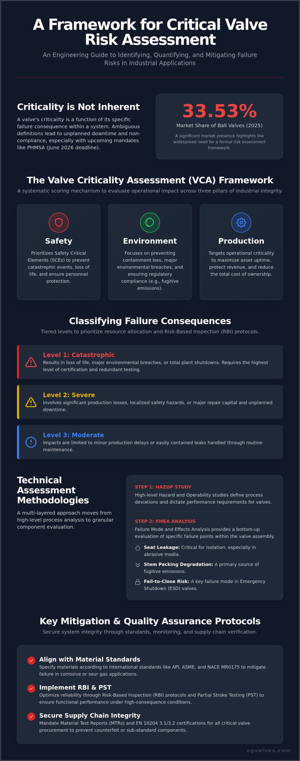 Risk Assessment for Critical Valves: A Technical Framework for Industrial Integrity