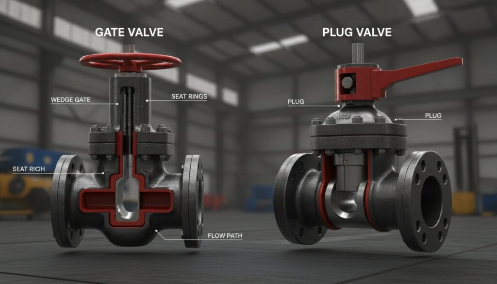 Gate Valve vs Plug Valve: A Technical Comparison for Heavy Industrial Applications
