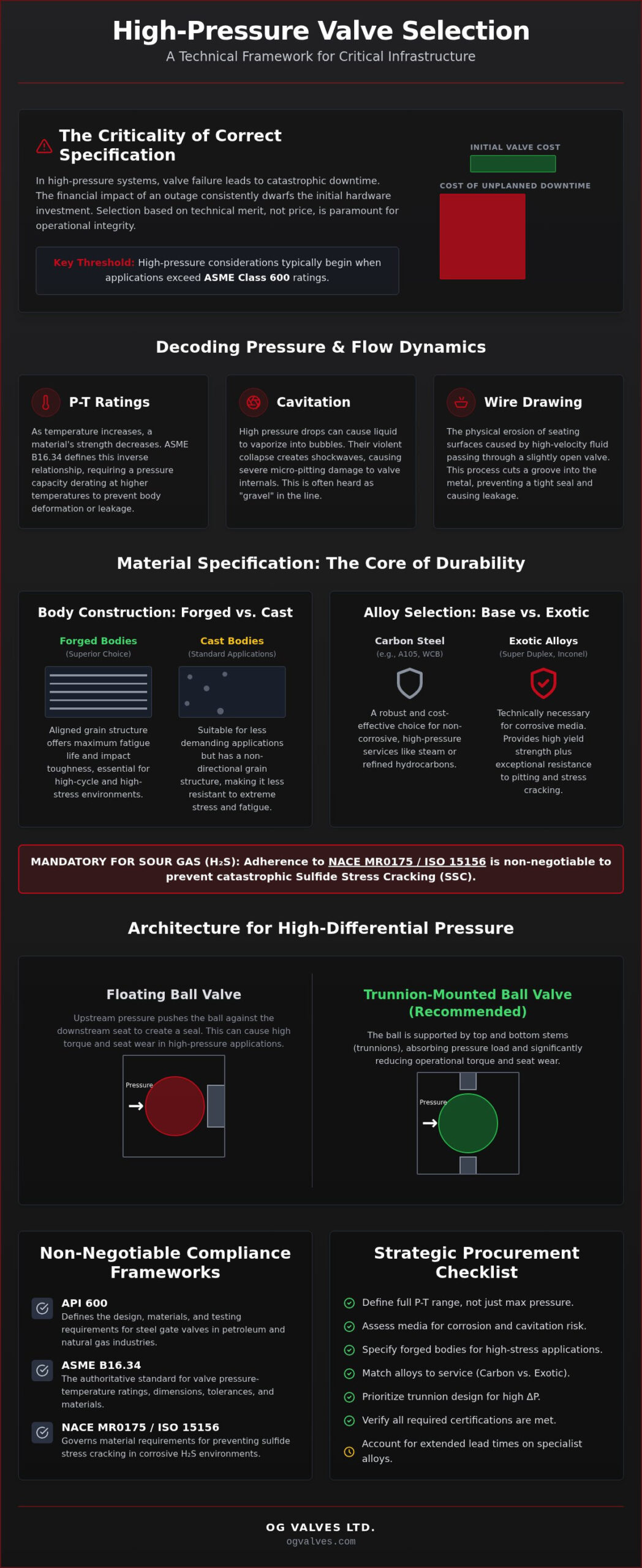 High-Pressure Valve Selection Criteria: A Technical Engineering Guide